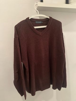 Jersey Nudos Manga Larga Marrón