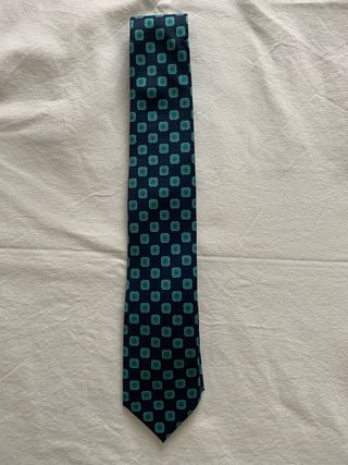 Corbata ejecutiva azul y verde