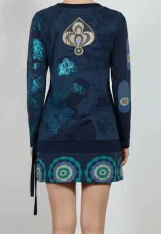 Vestido Desigual Talla S Manga Larga