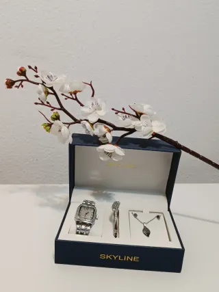 Conjunto Skyline: Reloj, Pulsera, Collar y Pendien