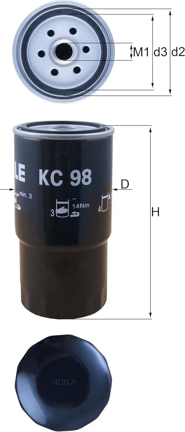 Mahle KC98 Filtro de Combustible