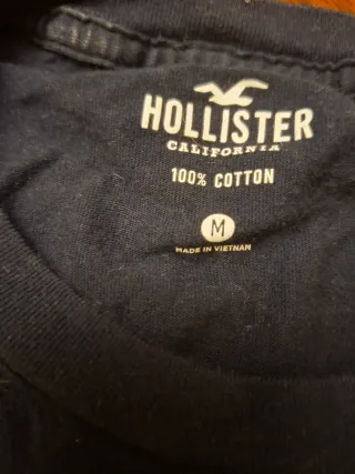 Camiseta Manga Larga Hollister M Azul