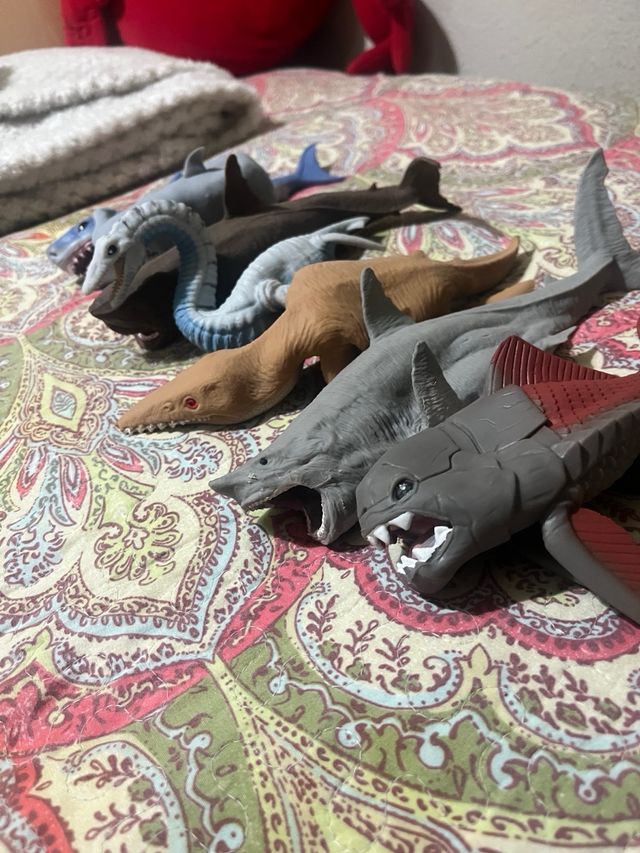 Lote de 7 figuras de animales de juguete sbabam