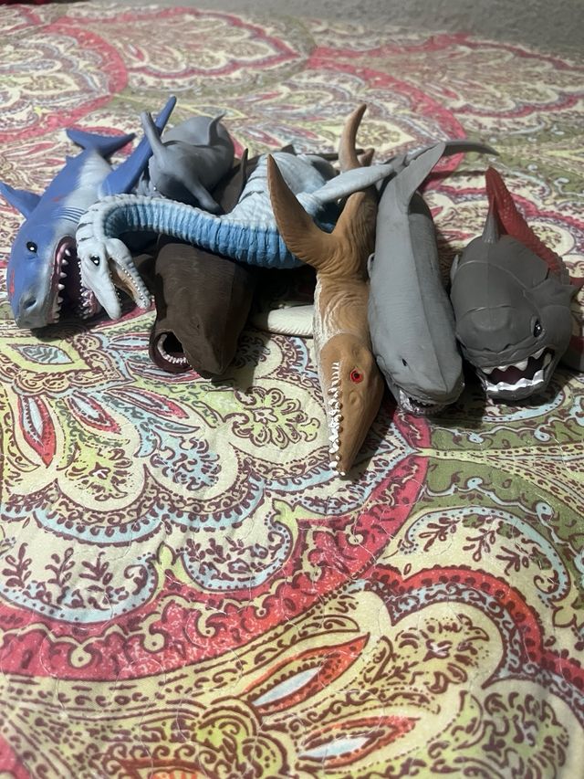 Lote de 7 figuras de animales de juguete sbabam