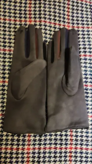 Guantes antelina mujer con pompón