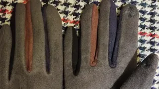 Guantes antelina mujer con pompón