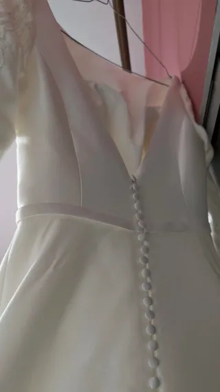 Vestido de Novia Blanco Manga Larga
