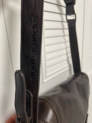 Maletín de piel marrón Unst & Uncle