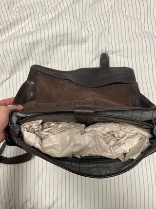 Maletín de piel marrón Unst & Uncle