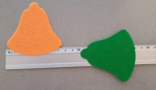 Campane di feltro decorative. Natale.