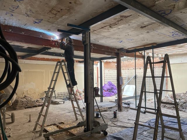 Estructura metálica para obra