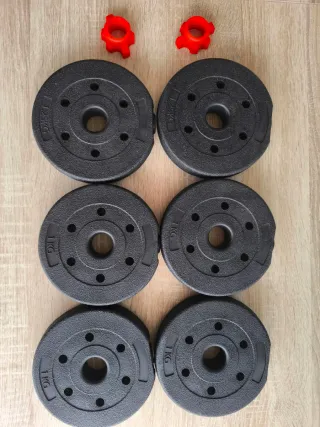 Discos de pesa 1 kg y 1.25 kg