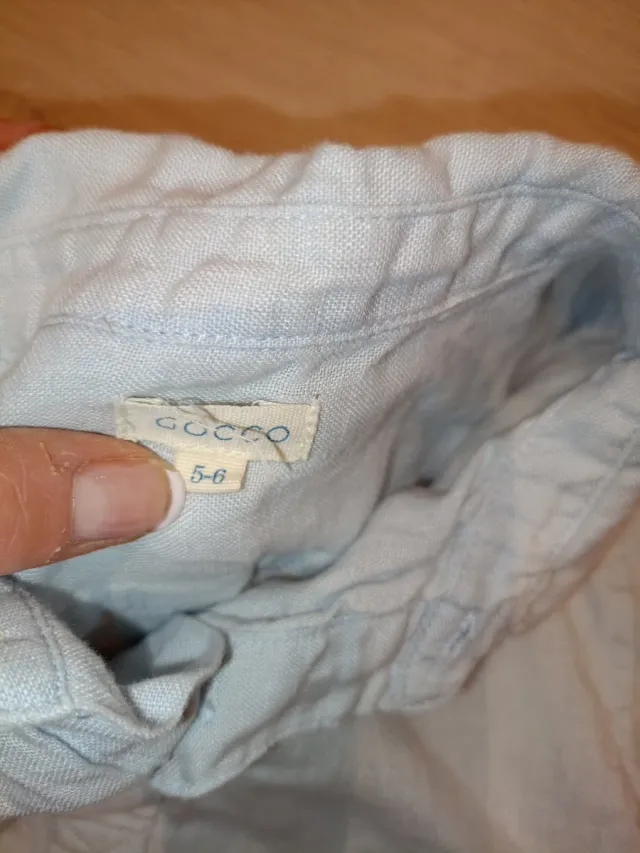 Camisa Gocco Lino Azul Claro T.5/6