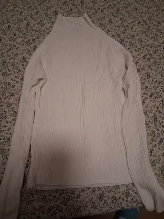 Jersey Stradivarius blanco mujer