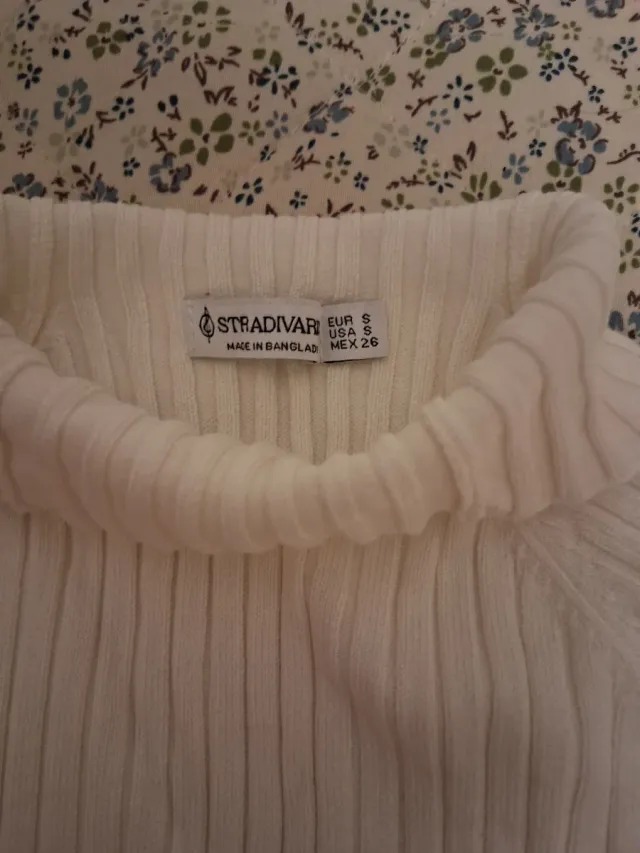 Jersey Stradivarius blanco mujer