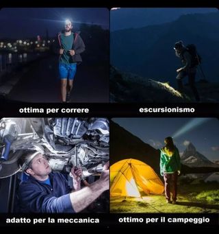 Potente Torcia LED Ricaricabile USB Notturna