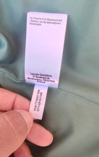 Giubbino Lacoste Uomo Taglia XS