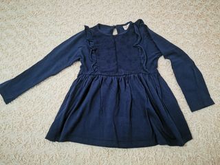 Vestido/blusa azul 98 cm