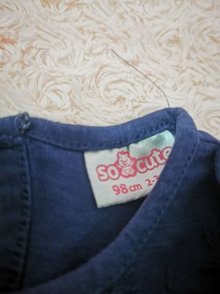 Vestido/blusa azul 98 cm