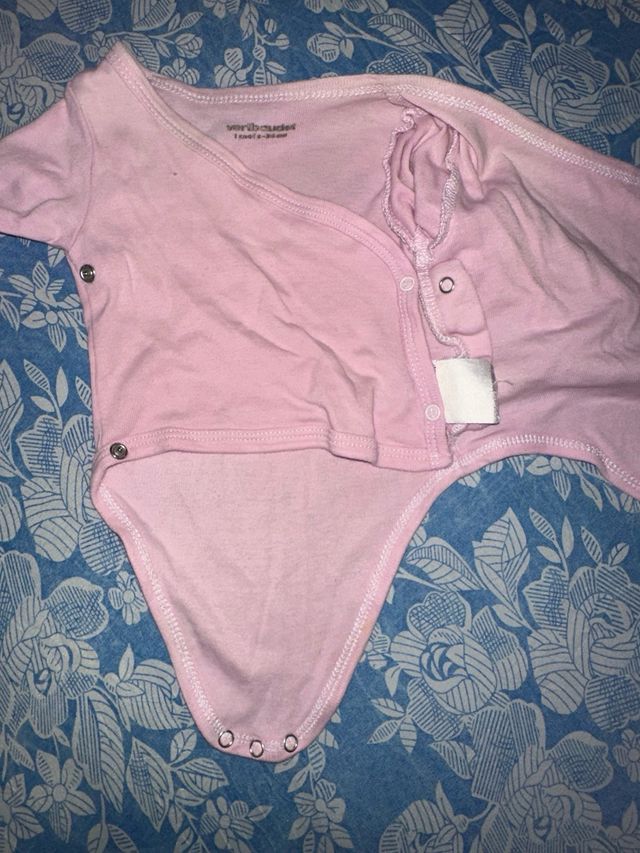 Body manga larga rosa bebé Vertbaudet