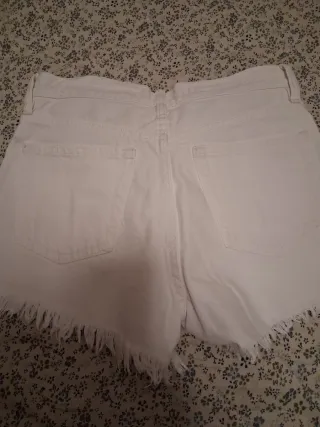 Shorts vaqueros blancos Mango