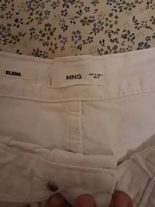 Shorts vaqueros blancos Mango