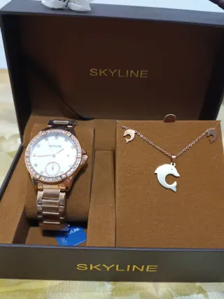 Conjunto Reloj y Gargantilla SKYLINE