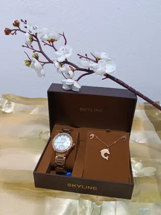 Conjunto Reloj y Gargantilla SKYLINE