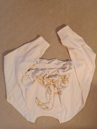 Sudadera Space Flamingo dorada talla M Nunca usada