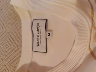 Sudadera Space Flamingo dorada talla M Nunca usada