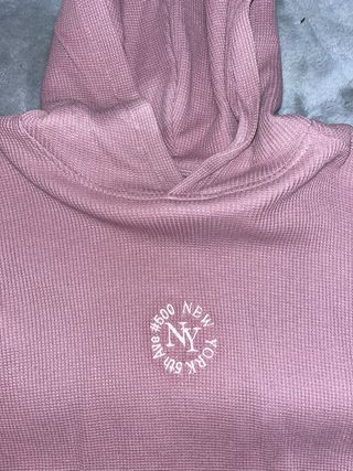 Sudadera Zara Rosa Capucha Talla M