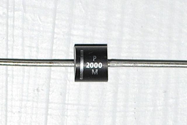 Diodo rectificador P2000M 20A 1000V - Bolsas 25un.