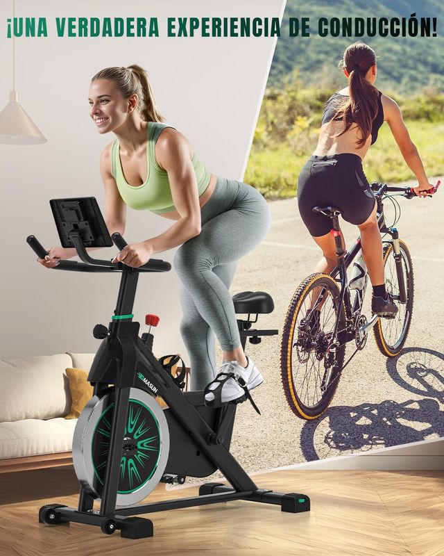 Bicicleta estática con monitor LCD