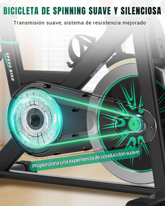 Bicicleta estática con monitor LCD