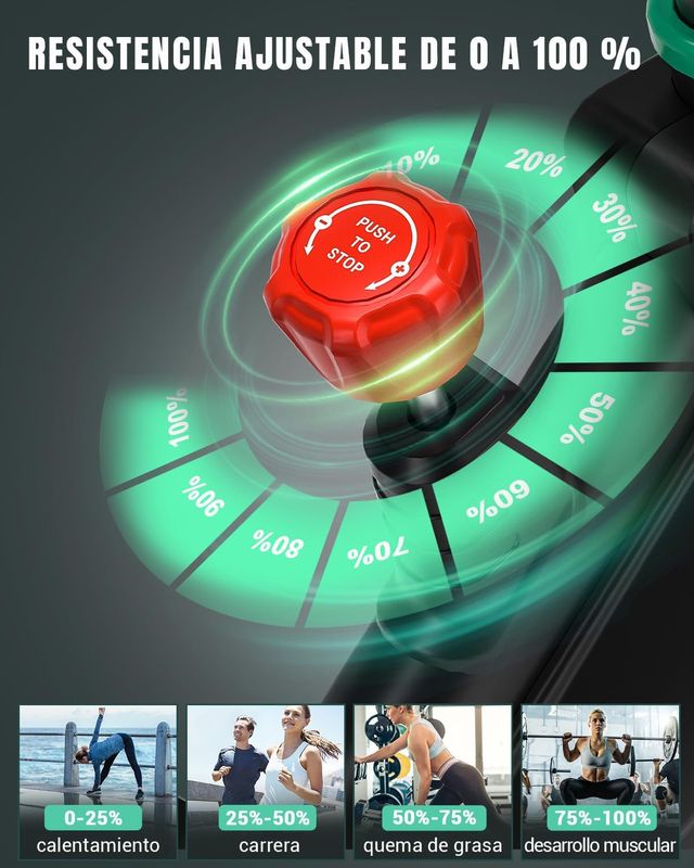 Bicicleta estática con monitor LCD