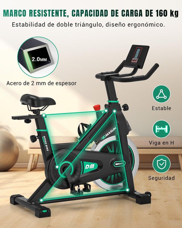 Bicicleta estática con monitor LCD