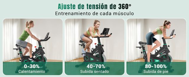 Bicicleta estática con monitor LCD