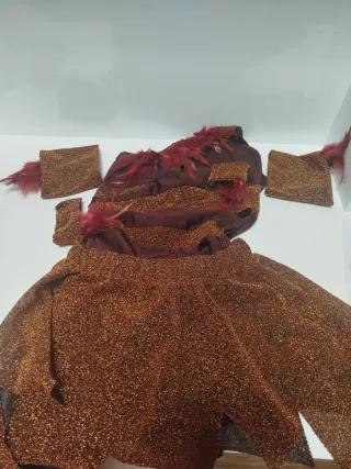 Disfraz marrón y dorado