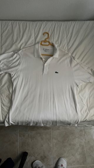 Polo Lacoste Blanco T7 Polo Lacoste Azul claro T7