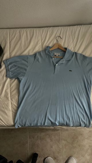 Polo Lacoste Blanco T7 Polo Lacoste Azul claro T7