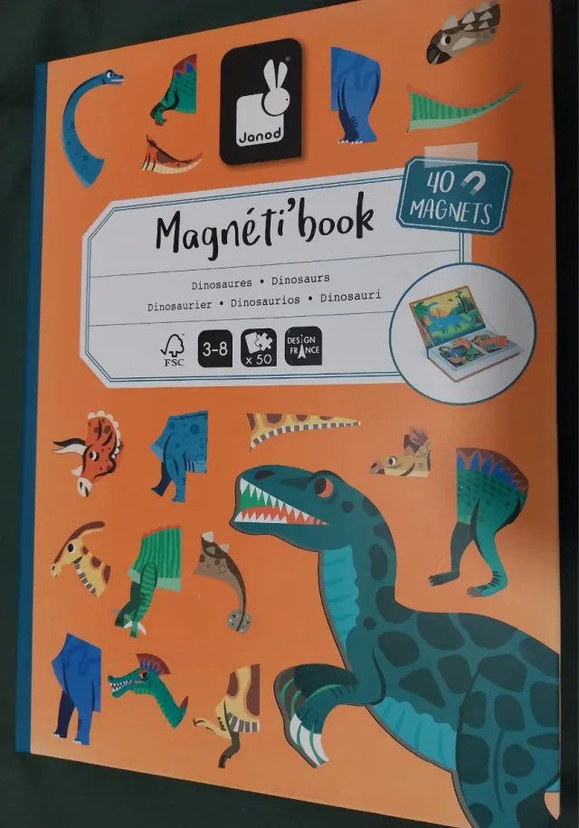 Janod Magneti'book Dinosaurios 3-8 años