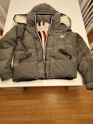 Moncler plumifero Grenoble vintag gris lana Talla1