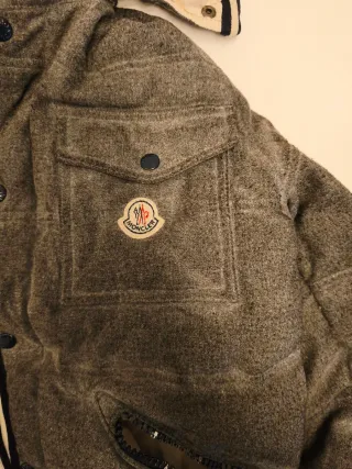 Moncler plumifero Grenoble vintag gris lana Talla1