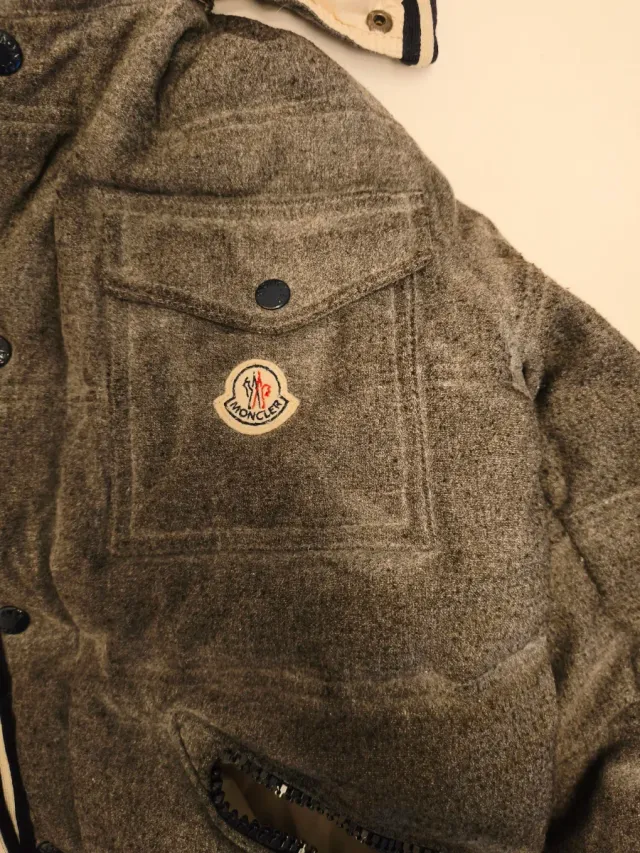 Moncler plumifero Grenoble vintag gris lana Talla1