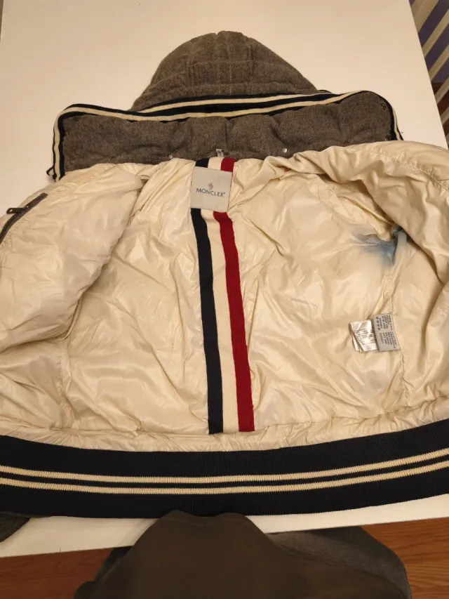 Moncler plumifero Grenoble vintag gris lana Talla1