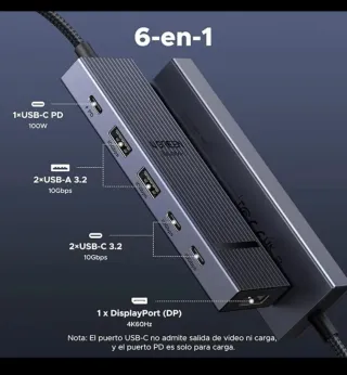 UGREEN Revodok Pro 1062 Hub USB Gris
