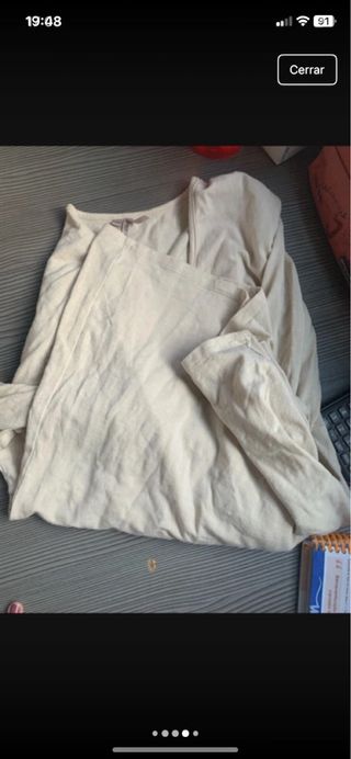 Camiseta premamá Prémaman talla M beige