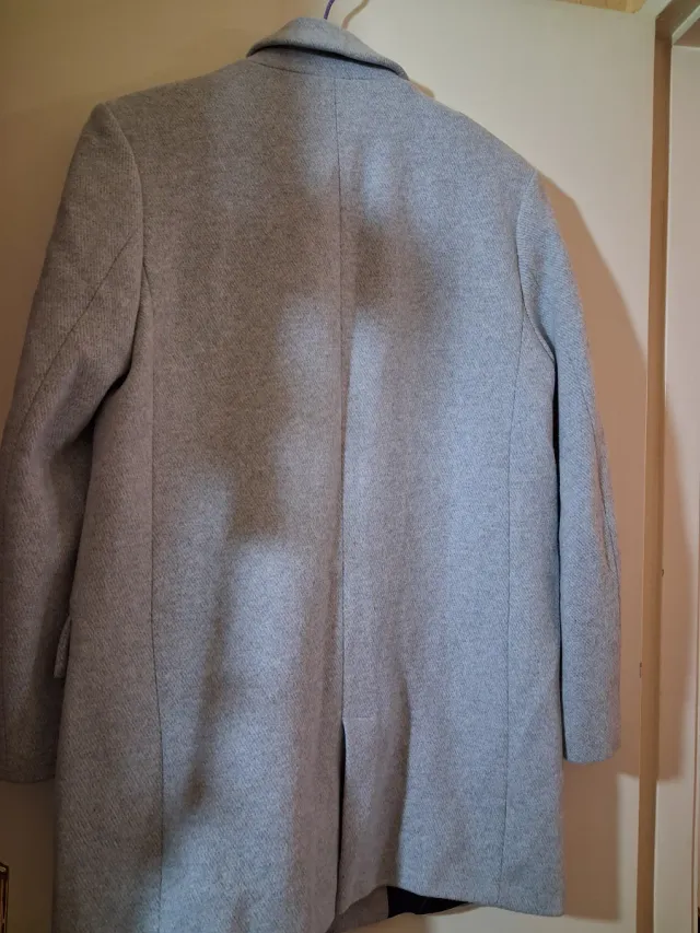 Abrigo paño Zara gris Talla M