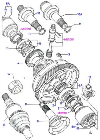 Rodamientos diferencial Caja Cambios B5/IB5 Ford