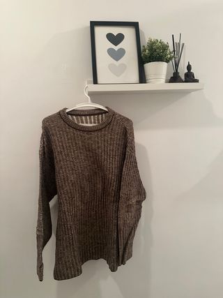 Jersey marrón tejido